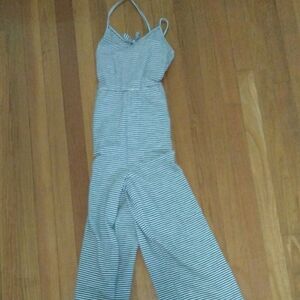 Striped Jumpsuit with Spaghetti Straps